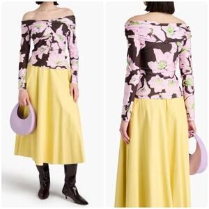 STINE GOYA Yuna Slinky Jersey Top Liquified Flora